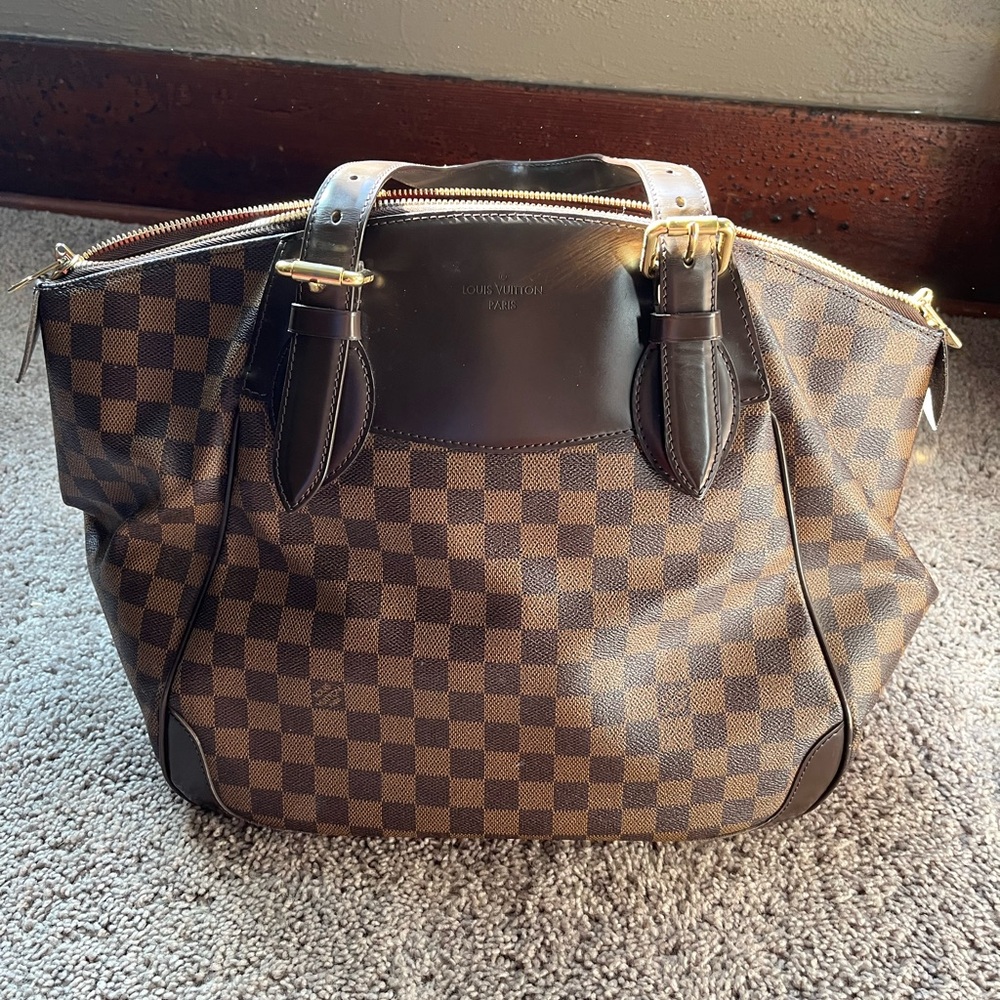 Louis Vuitton Verona Brown Ebene Canvas Shoulder Bag
